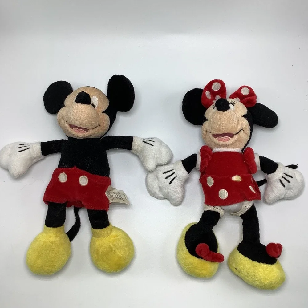 Disney‎ Plush Lot of 6 Mickey Mouse Minnie Mouse Dumbo